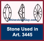 Swarovski Fancy Stone Navette 4228 in Setting